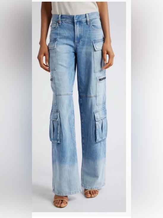 Alice + Olivia Denim - Alice + Olivia Cay baggy denim cargo pants